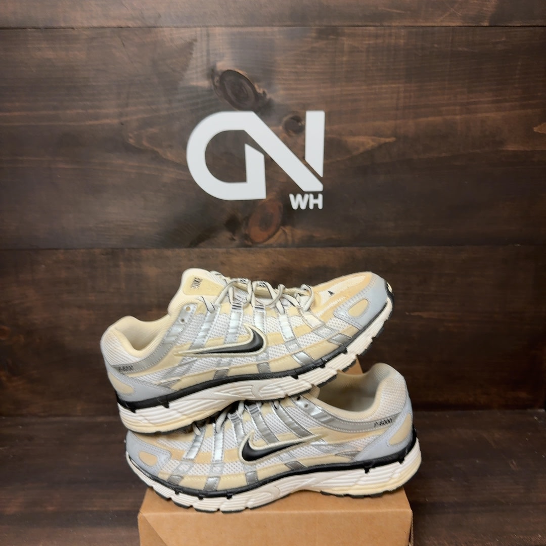 Nike P-6000 Coconut Milk Metallic Silver (Women's) Size 7W (Pre-Owned) - Image 1