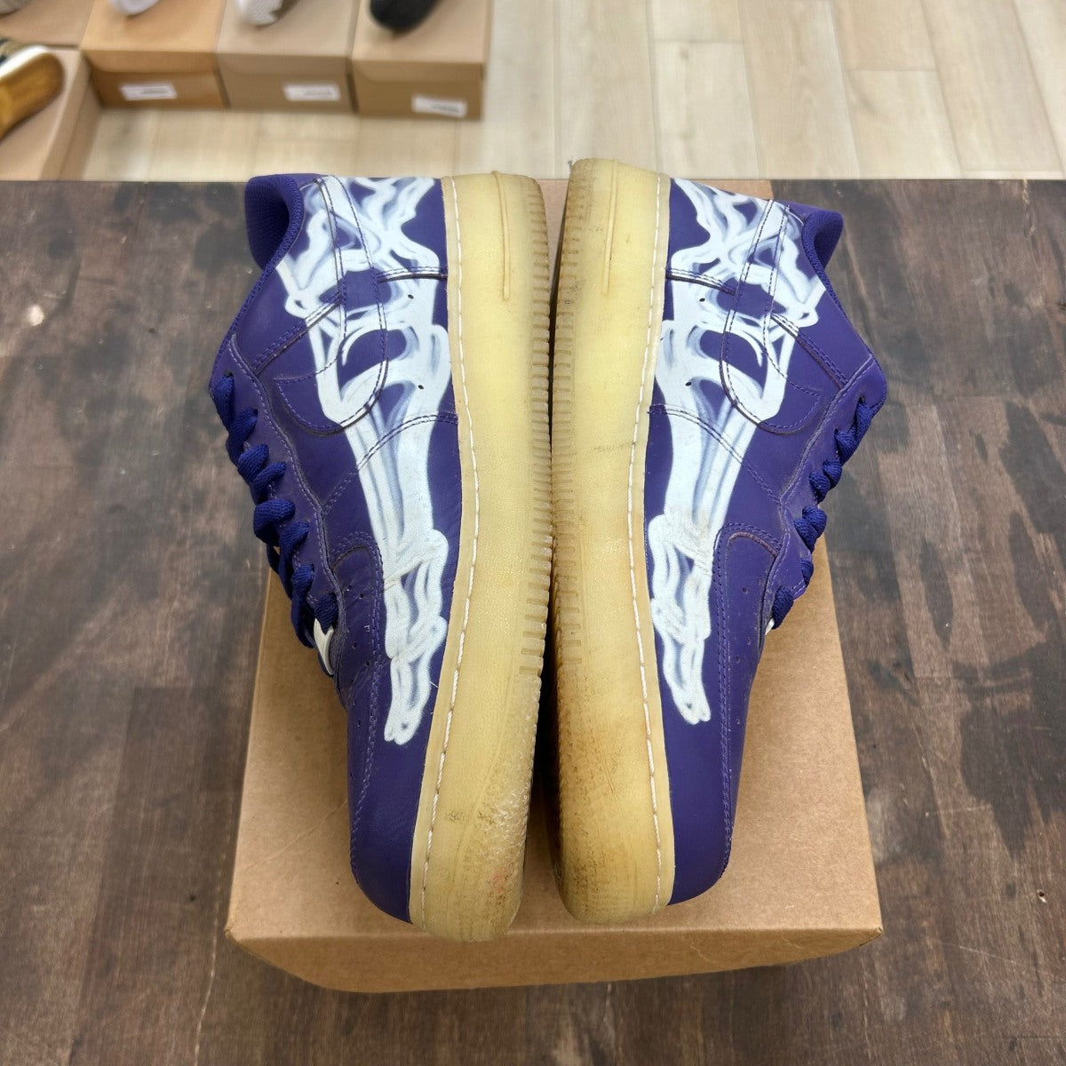 Nike Air Force 1 Low '07 QS Purple Skeleton Halloween (2021) Size 11 (Pre-Owned) - Image 3