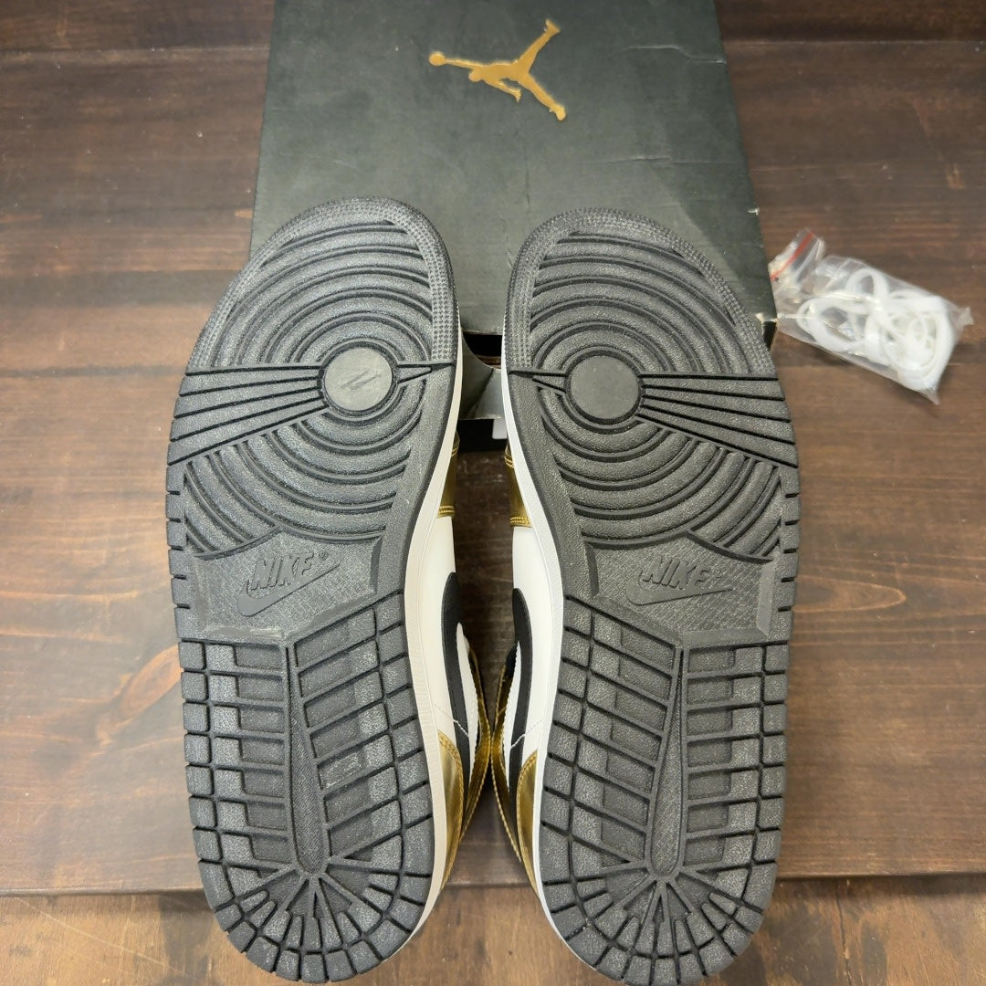 Jordan 1 Mid Metallic Gold Black White - Image 7