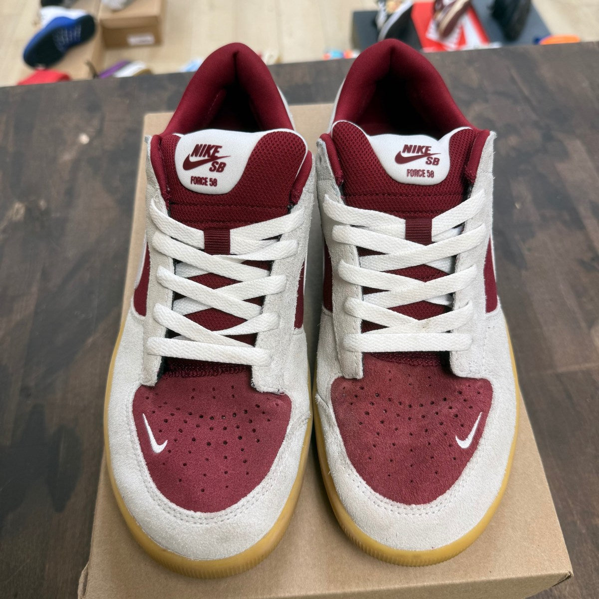 Nike SB Force 58 Team Red Gum Light Brown Size 10 (Pre-Owned) - Image 2
