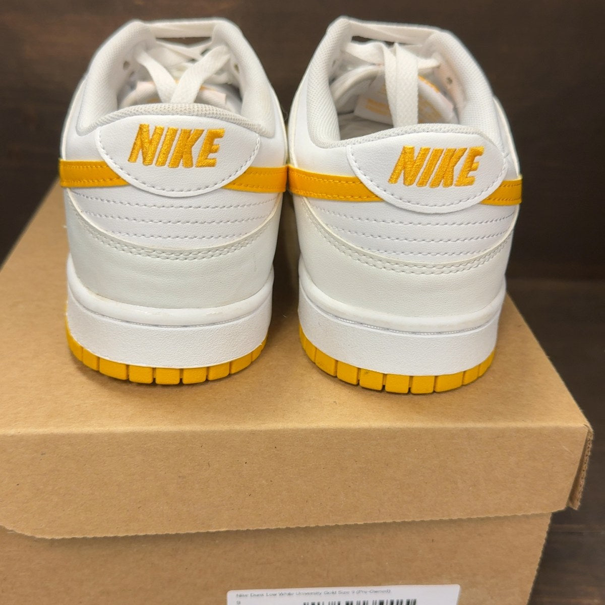 Nike Dunk Low White University Gold Size 9 (Pre-Owned) - Image 5