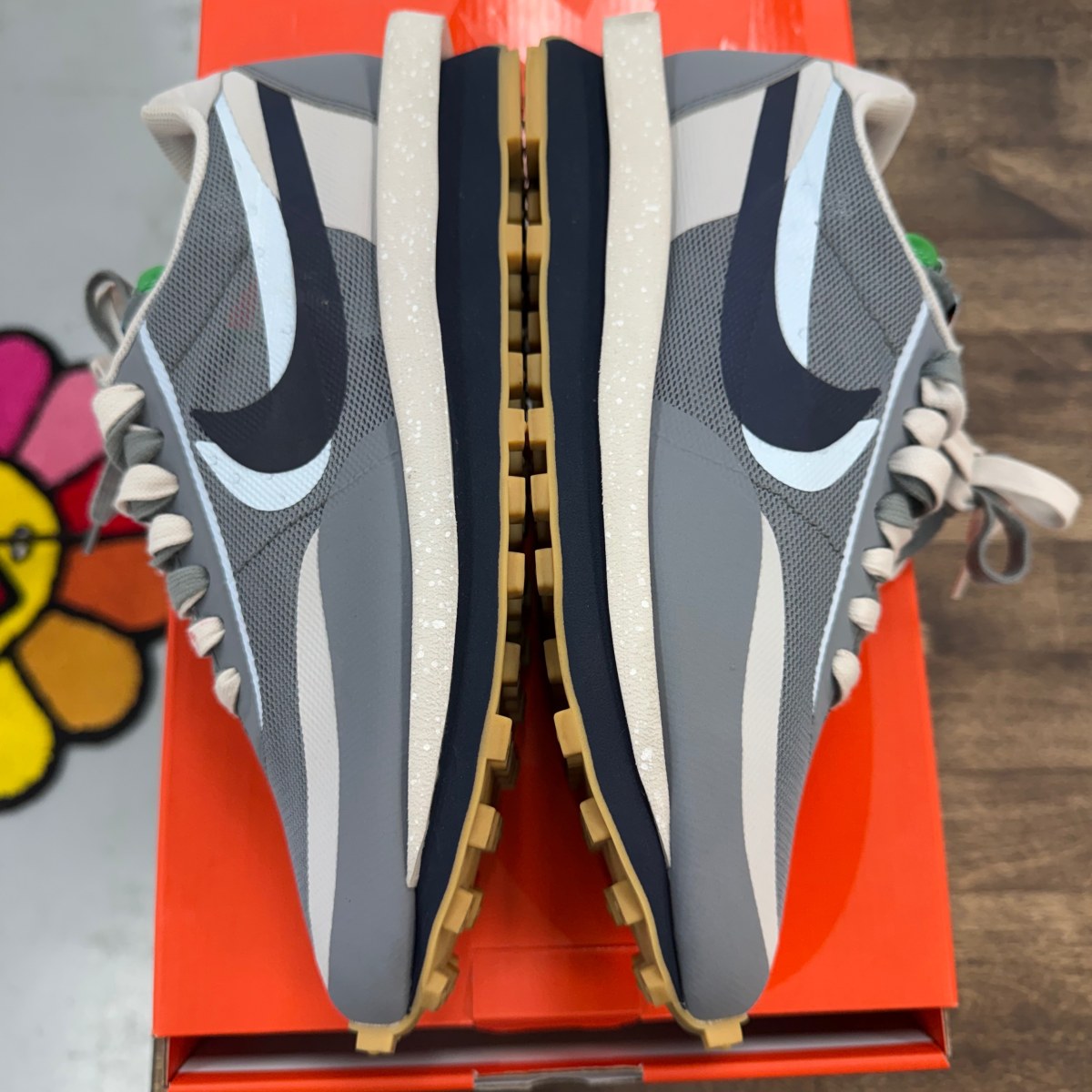 Nike LD Waffle sacai CLOT Kiss of Death 2 Cool Grey - Image 5