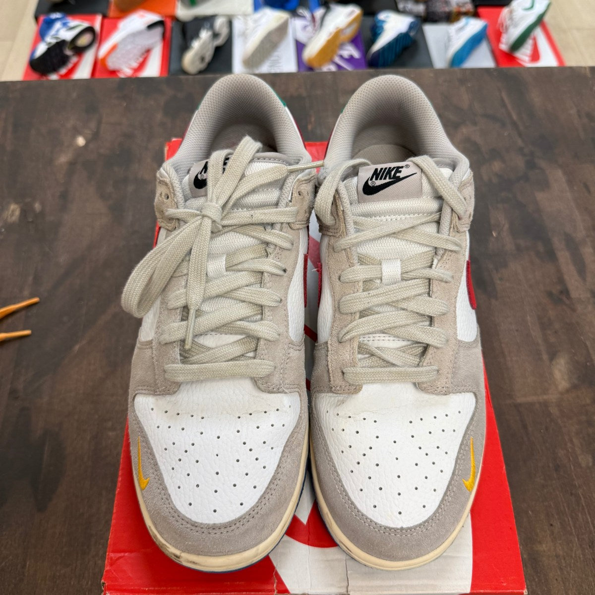 Nike Dunk Low Light Iron Ore Red Blue - Image 2