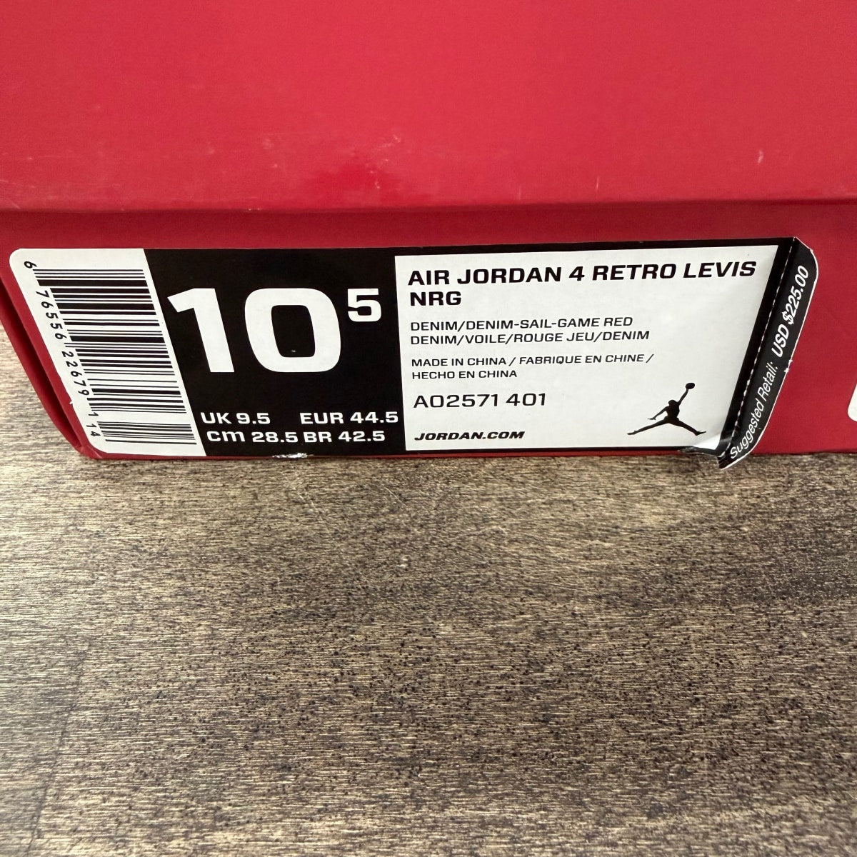 Jordan 4 Retro Levi's Denim (Tag with Levi's Logo) - Image 6