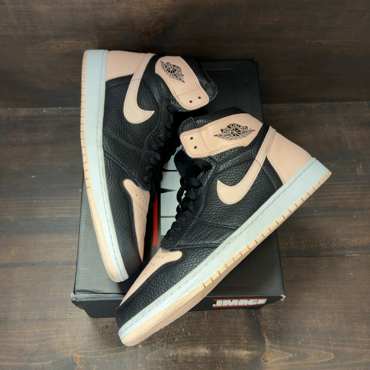Jordan 1 Retro High Black Crimson Tint Size 13 (Pre-Owned) - back