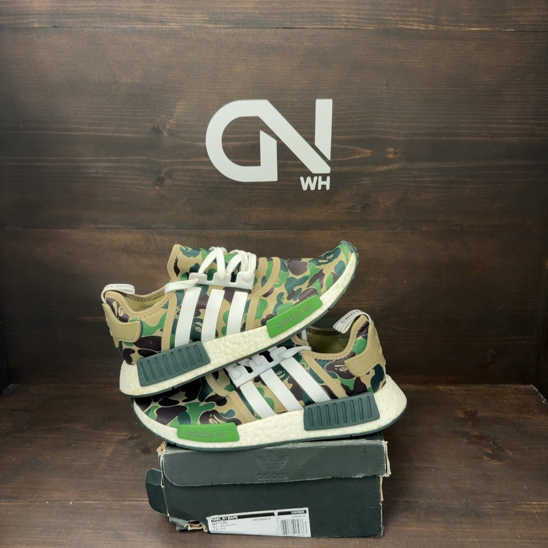 adidas NMD R1 Bape Olive Camo Size 9.5 (Pre-Owned)