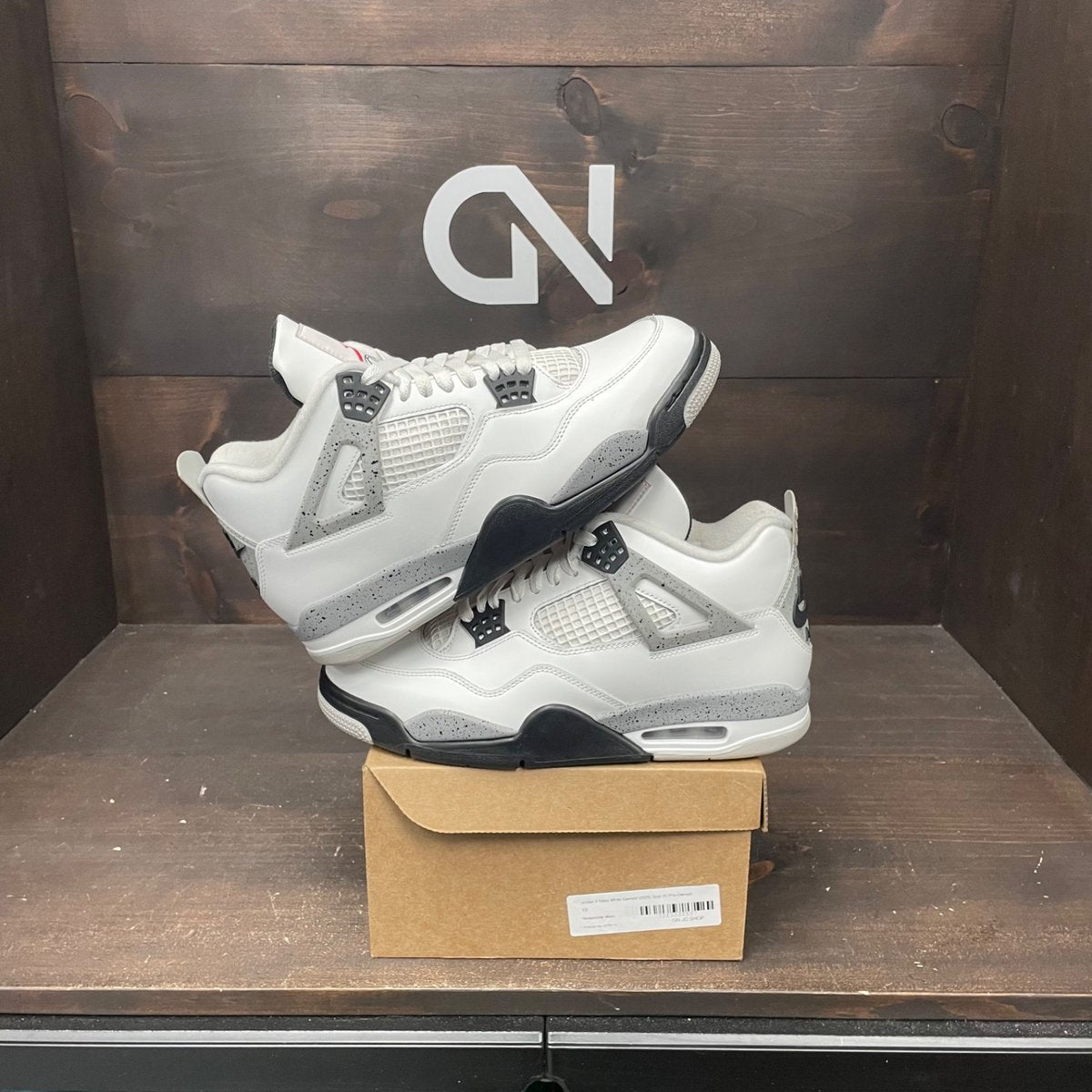 Jordan 4 Retro White Cement (2025) Size 10 (Pre-Owned) - front