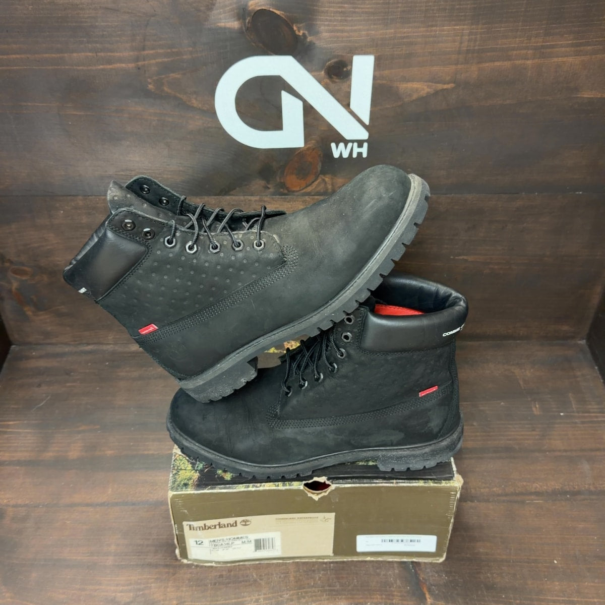 Timberland 6" Boot Supreme x Comme des Garcons Black - Image 1