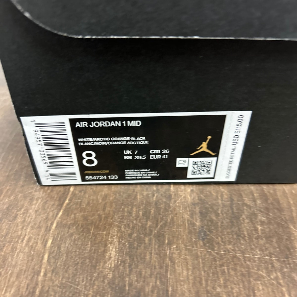 Jordan 1 Mid Arctic Orange Black Toe - Image 6