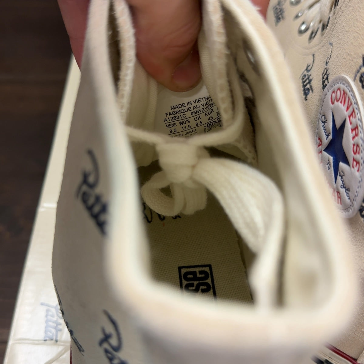 Converse Chuck 70 Hi Patta Mini Logo Pack Natural Ivory Size 9.5 (Pre-Owned) - Image 7