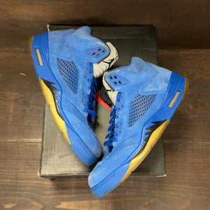 Jordan 5 Retro Blue Suede Size 11 (Pre-Owned) - back
