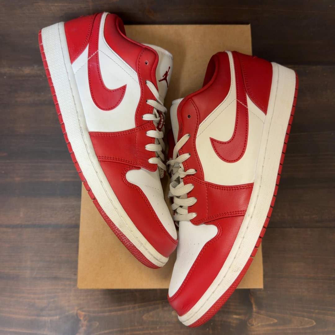 Jordan 1 Low Gym Red White Size 12 (Pre-Owned) - Image 2