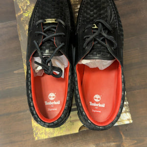 Timberland Woven Leather 3-Eye Lug Supreme Black Size 11 (Pre-Owned)