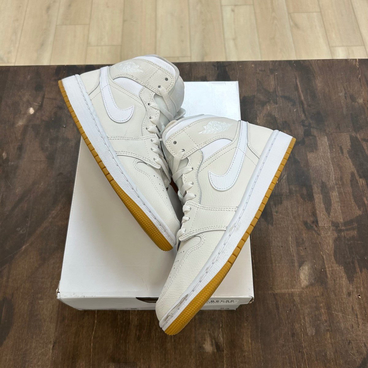 Jordan 1 Mid Phantom Gum (Women's) Size 8.5W (Pre-Owned) - Image 1