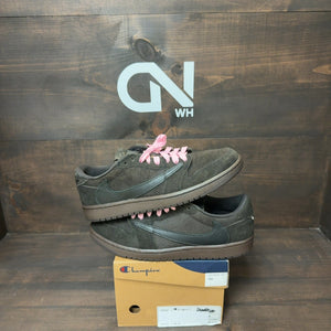Jordan 1 Retro Low OG SP Travis Scott Velvet Brown Size 10 (Pre-Owned) - Image 1