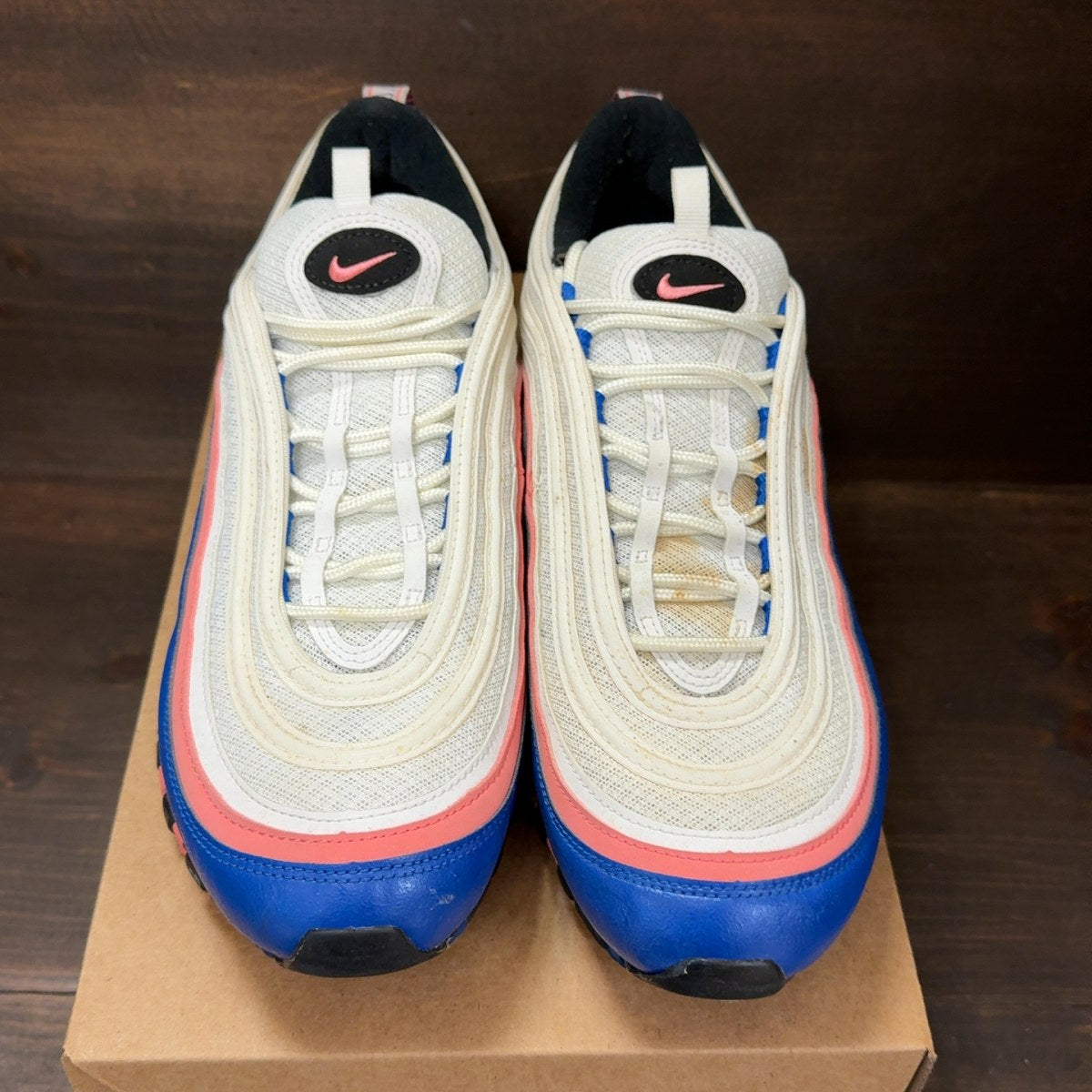 Nike Air Max 97 White Game Royal Pink Gaze Size 11 (Pre-Owned) - Image 3