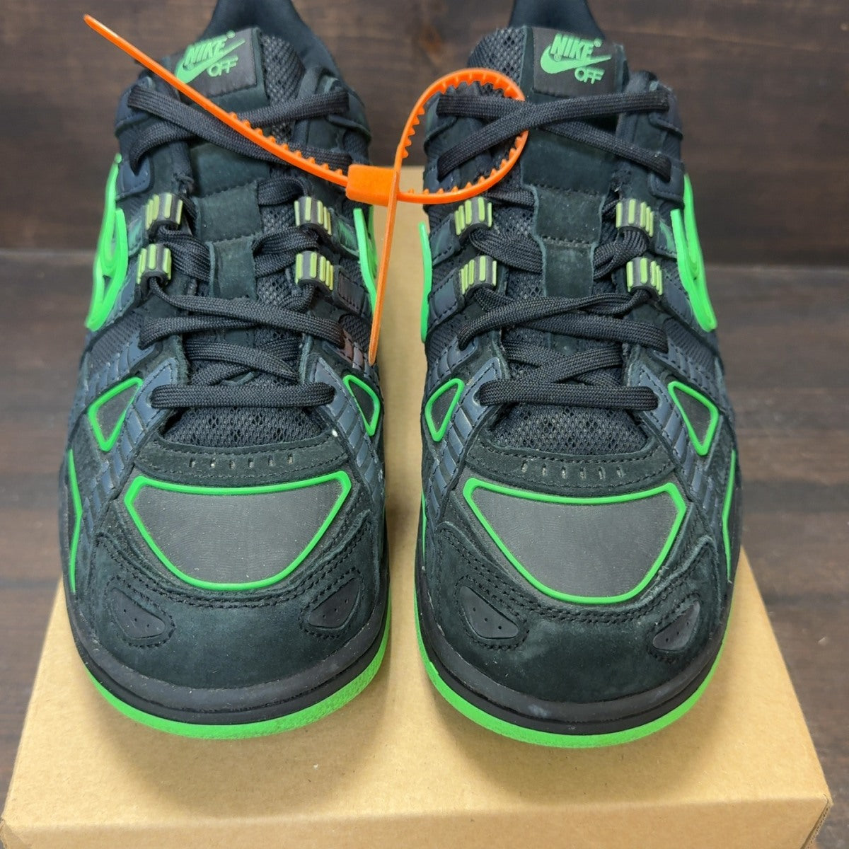 Nike Air Rubber Dunk Off-White Green Strike Size 9.5 (Pre-Owned) - Image 3