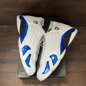 Jordan 14 Retro White Hyper Royal (GS) - Image 2