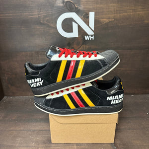 Adidas Superstar 'Miami Heat' Size 11 (Pre-Owned) - Image 1