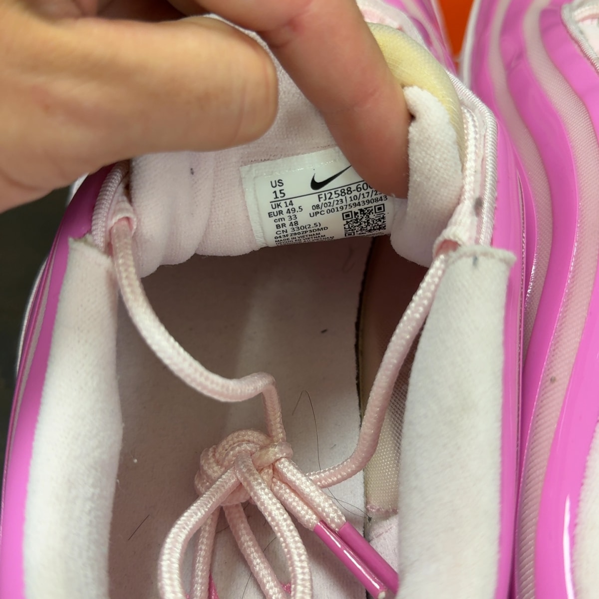 Nike Air Max 97 Pink Foam Size 15 (Pre-Owned) - Image 7
