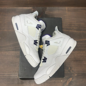 Jordan 4 Retro Metallic Purple (GS) Size 5Y (Pre-Owned)