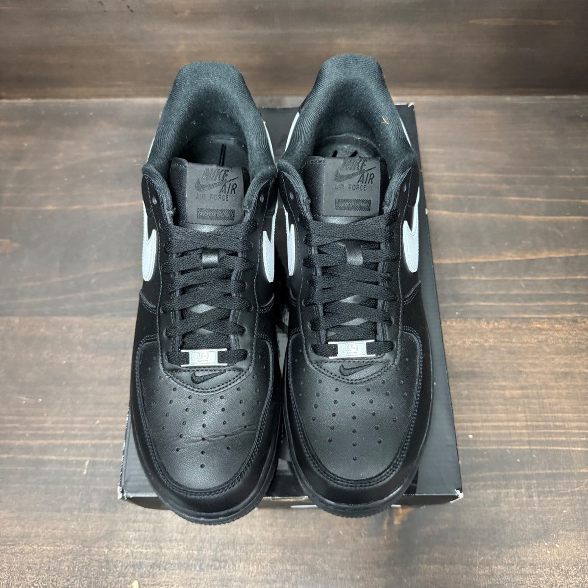 Nike Air Force 1 Low Supreme Black White - Image 3