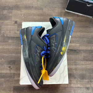 Jordan 2 Retro Low SP Off-White Black Blue Size 9.5 (Moderately Worn Pre-Owned)