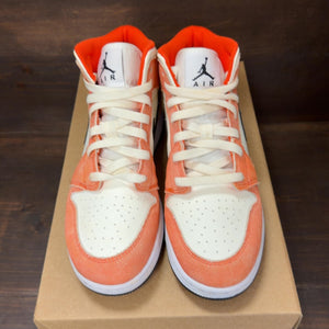 Jordan 1 Mid SE Orange Suede (GS) Size 6.5Y (Pre-Owned) - Image 3
