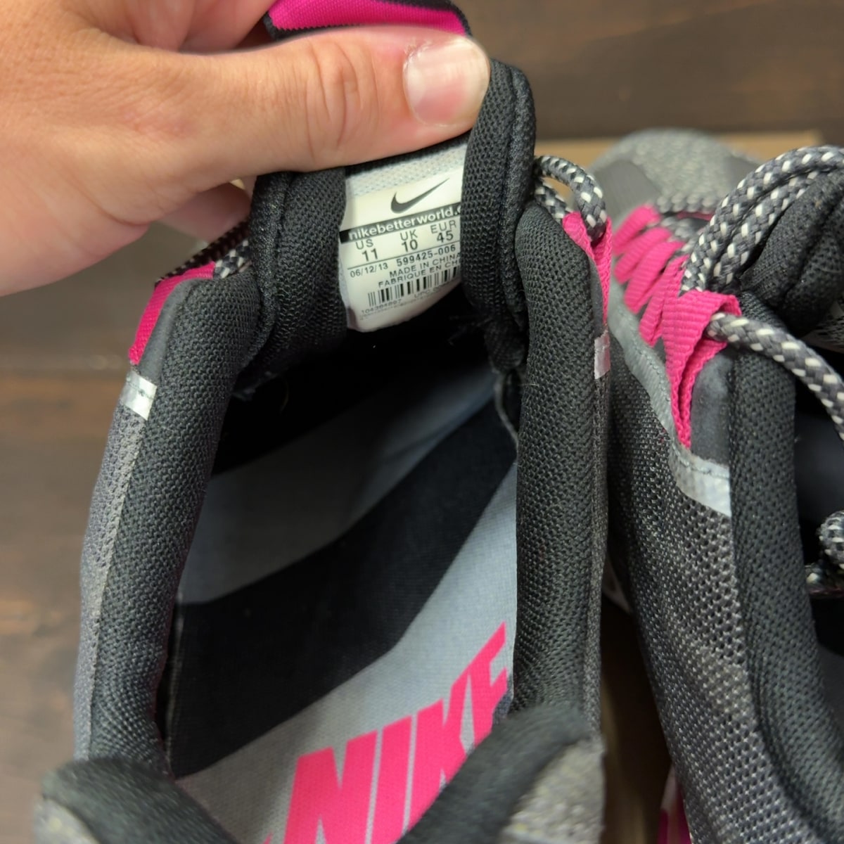 Nike Air Max 95 Tape Black Pink Foil Size 11 (Pre-Owned) - Image 7