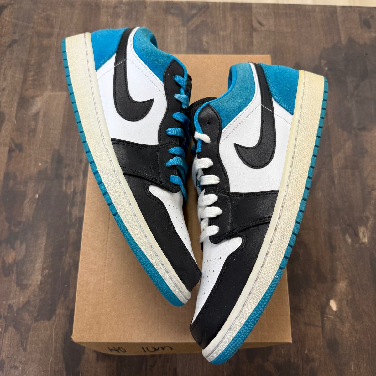 Jordan 1 Low Laser Blue Size 13 (Pre-Owned) - Image 1