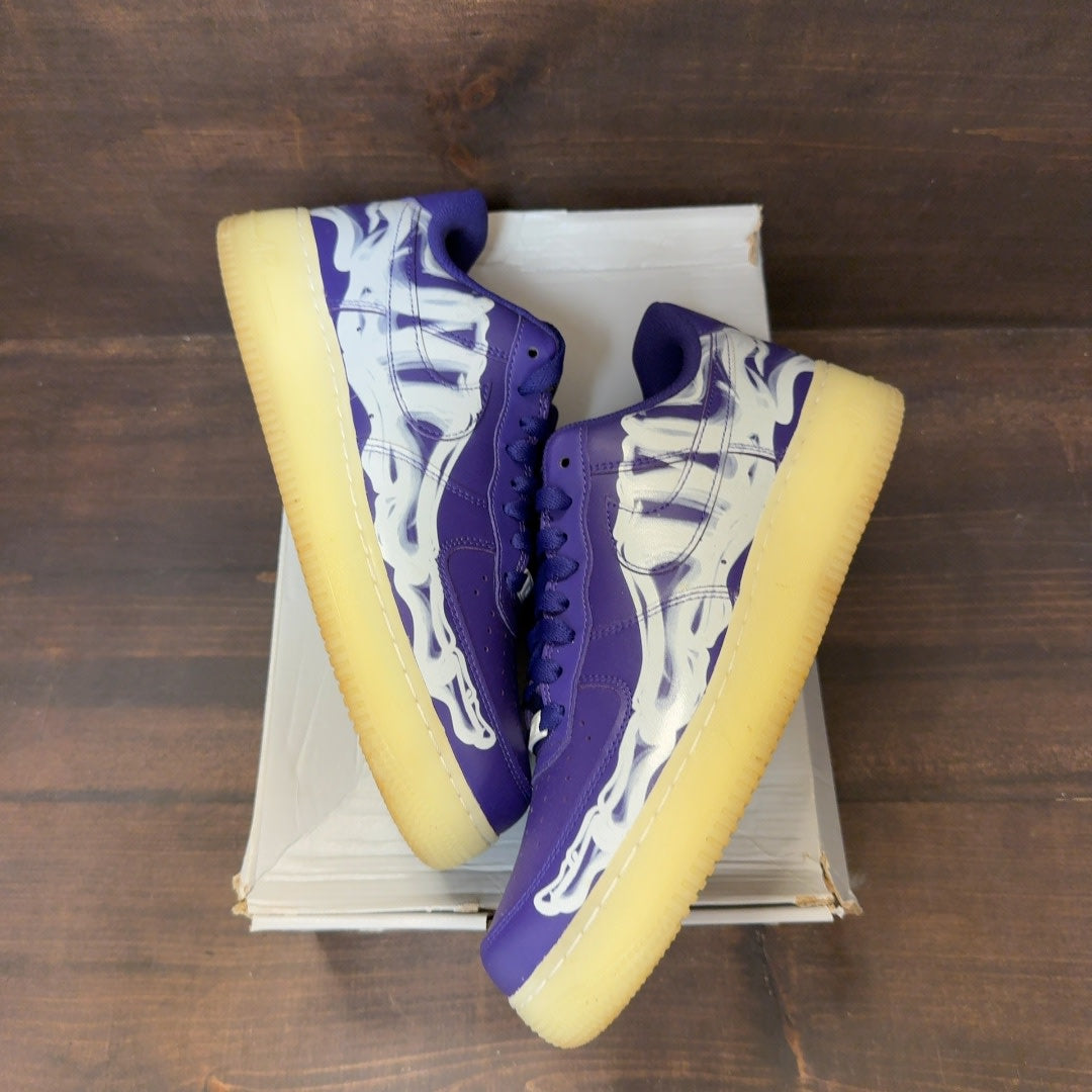 Nike Air Force 1 Low '07 QS Purple Skeleton Halloween (2021) - Image 2