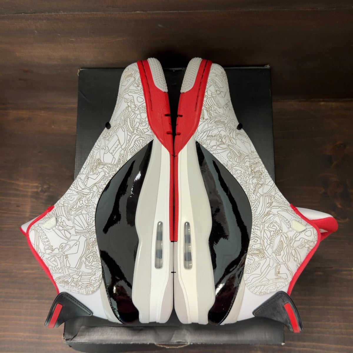 Jordan Dub Zero White Varsity Red (2022) Size 12 (Pre-Owned) - Image 5