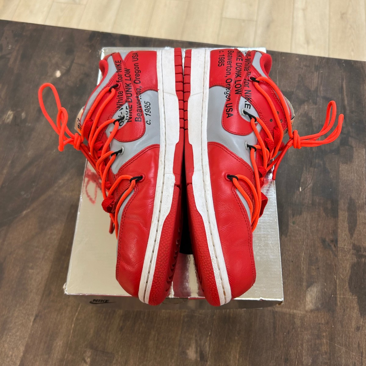 Nike Dunk Low Off-White University Red - Image 3