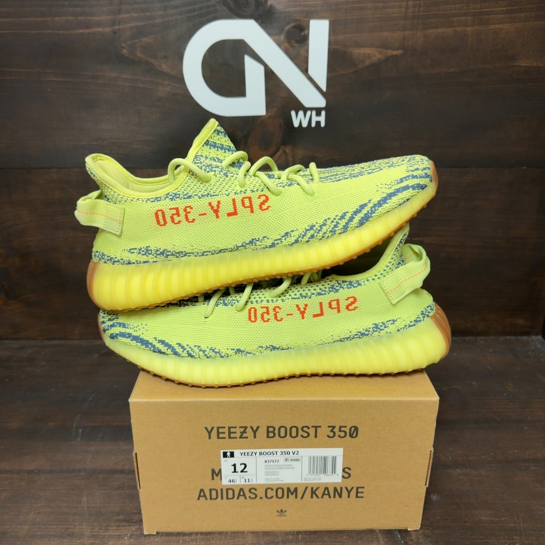 adidas Yeezy Boost 350 V2 Semi Frozen Yellow Size 12 (Pre-Owned)