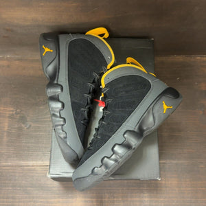 Jordan 9 Retro Dark Charcoal University Gold (GS) Size 5Y (Pre-Owned) - back