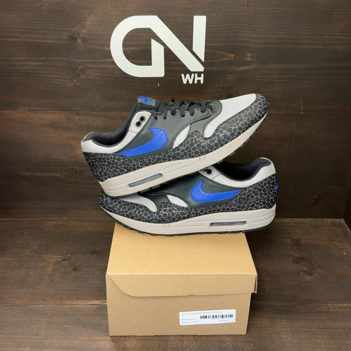 Nike Air Max 1 Safari Reflective Black Size 13 (Pre-Owned) - Image 1