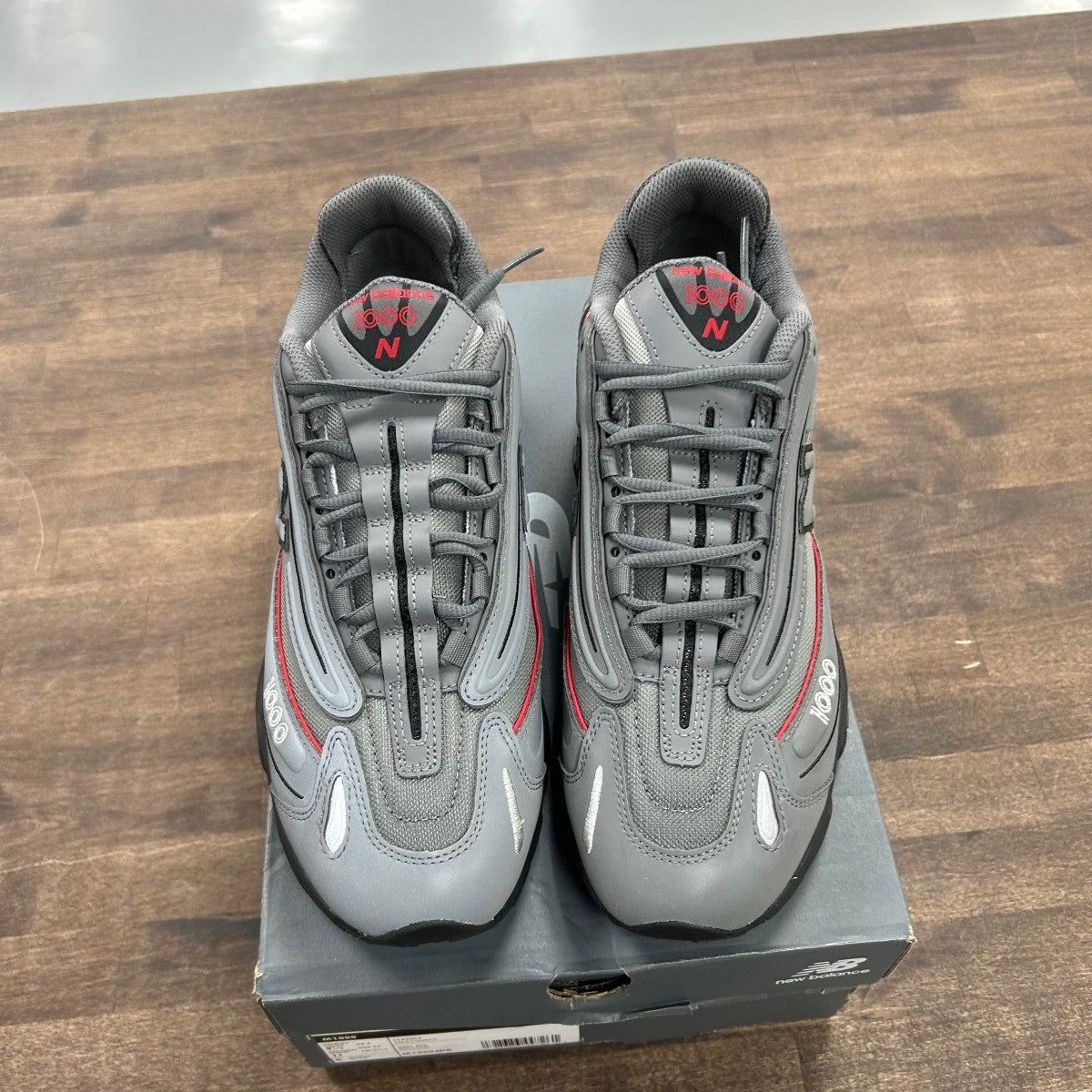 New Balance 1000 Grey Bright Red - Image 3