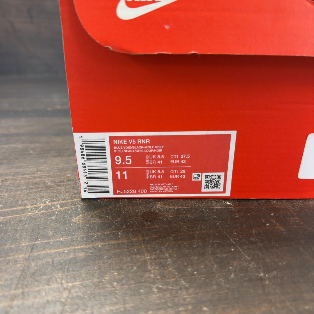Nike V5 RNR Blue Void Wolf Grey - Image 8