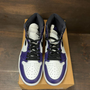 Jordan 1 Retro High Court Purple White Size 8.5 (Pre-Owned) - tag
