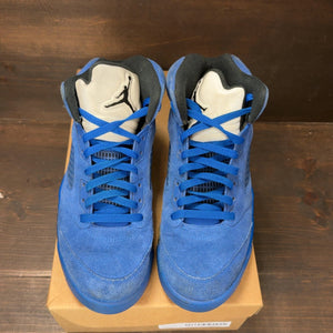 Jordan 5 Retro Blue Suede Size 8.5 (Pre-Owned) - tag