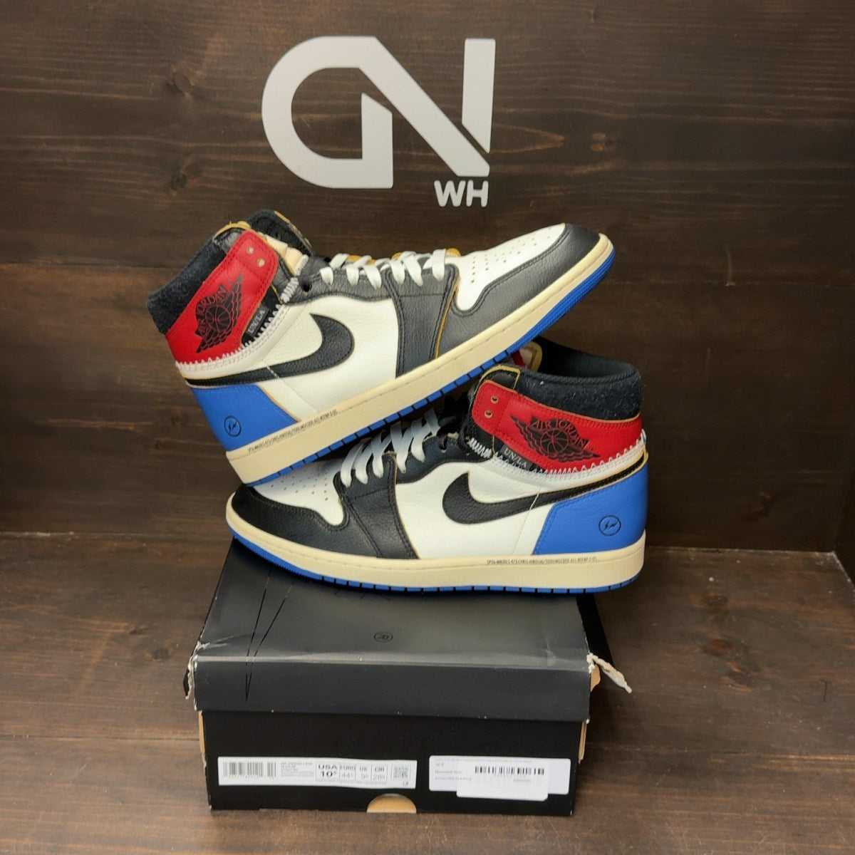 Jordan 1 Retro High OG SP Fragment x Union LA Varsity Red Sport Royal - Image 1