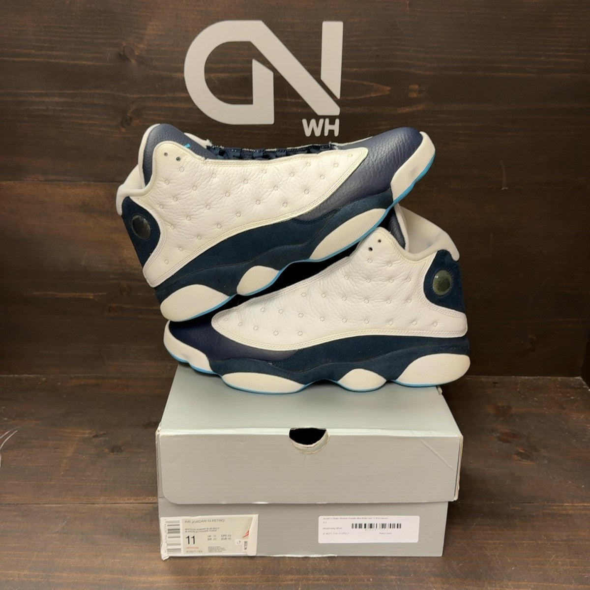Jordan 13 Retro Obsidian Powder Blue White - Image 1