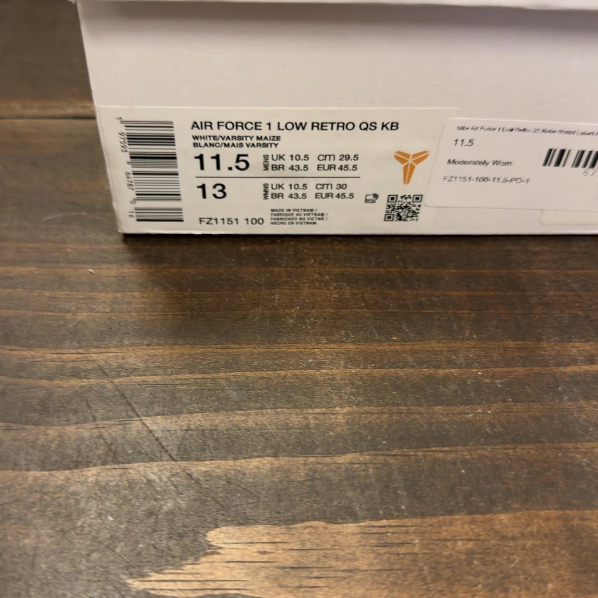 Nike Air Force 1 Low Retro QS Kobe Bryant Lakers Home - Image 8