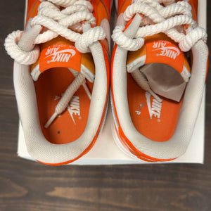 Nike Air Force 1 Low '07 Orange White Patent Size 8 (Pre-Owned) - aux