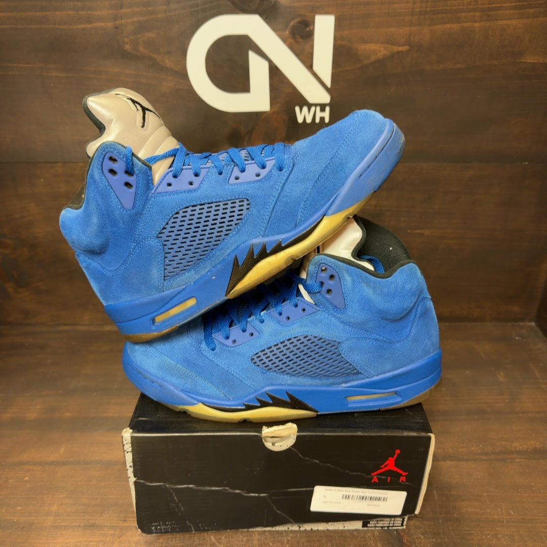 Jordan 5 Retro Blue Suede - Image 1
