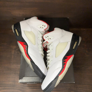 Jordan 5 Retro Fire Red Silver Tongue (2020) Size 11 (Pre-Owned) - Image 2