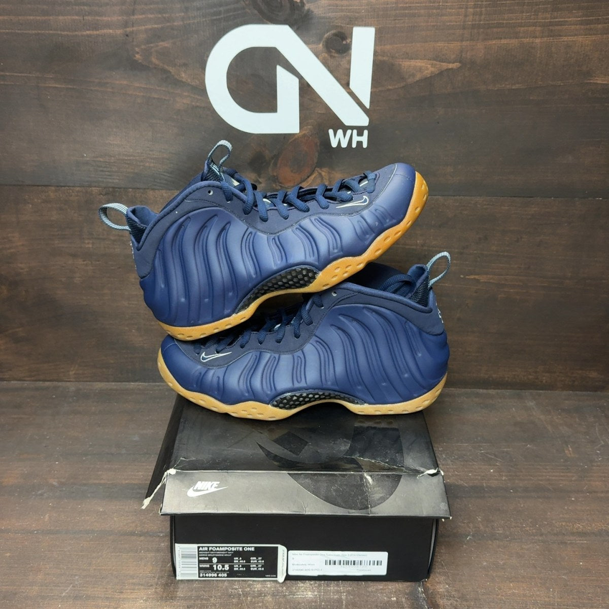 Nike Air Foamposite One Navy Gum - Image 1