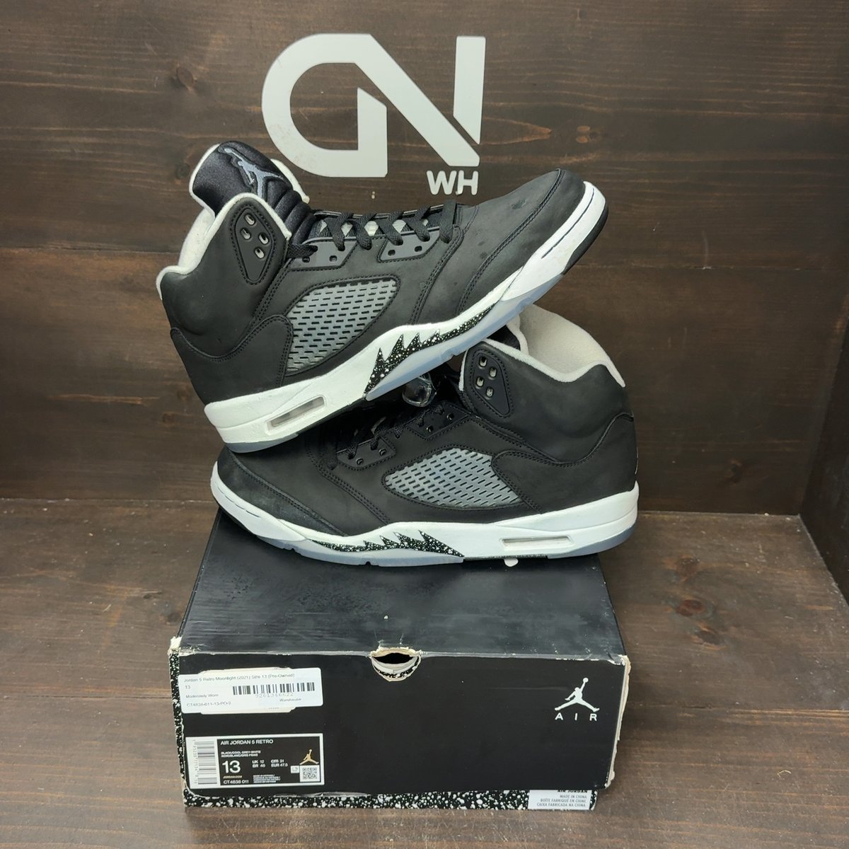 Jordan 5 Retro Moonlight (2021) Size 13 (Pre-Owned) - front