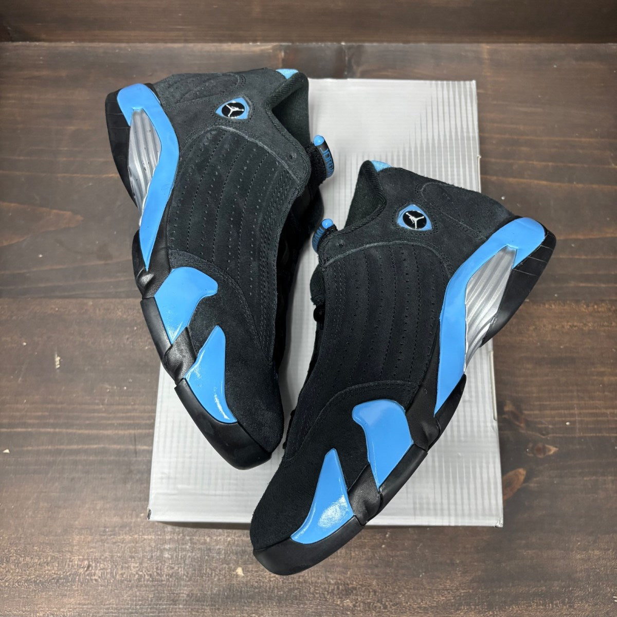 Jordan 14 Retro Black University Blue (2026) Size 8 (Pre-Owned) - Image 2