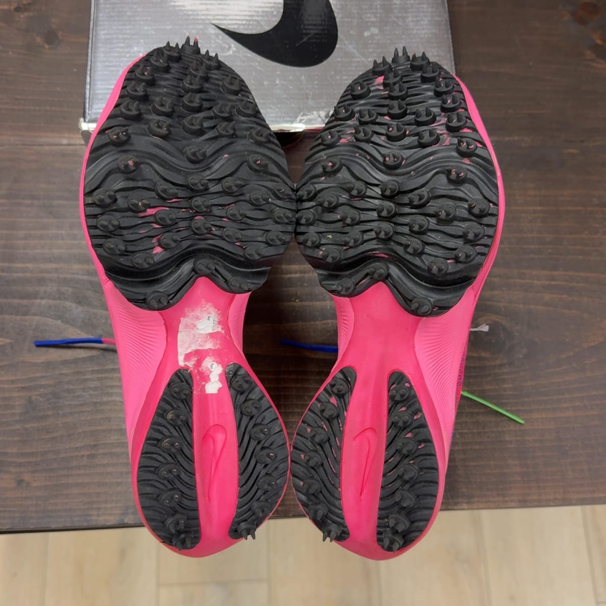 Nike Air Zoom Tempo Next% Flyknit Off-White Racer Blue Pink Glow Size 8.5 (Pre-Owned) - aux